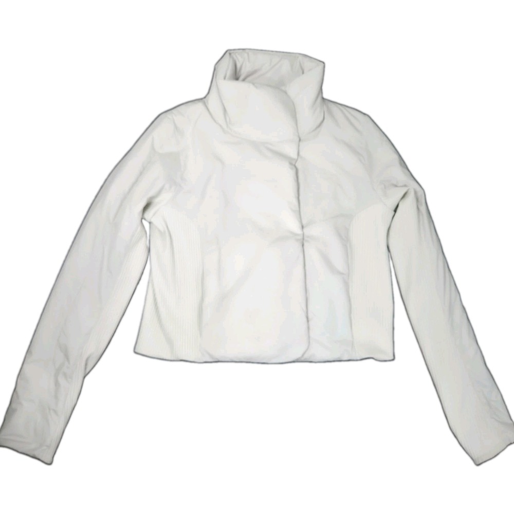 Lululemon City Sleek Jacket Bone White Womens 6 Stretch Puffy Coat